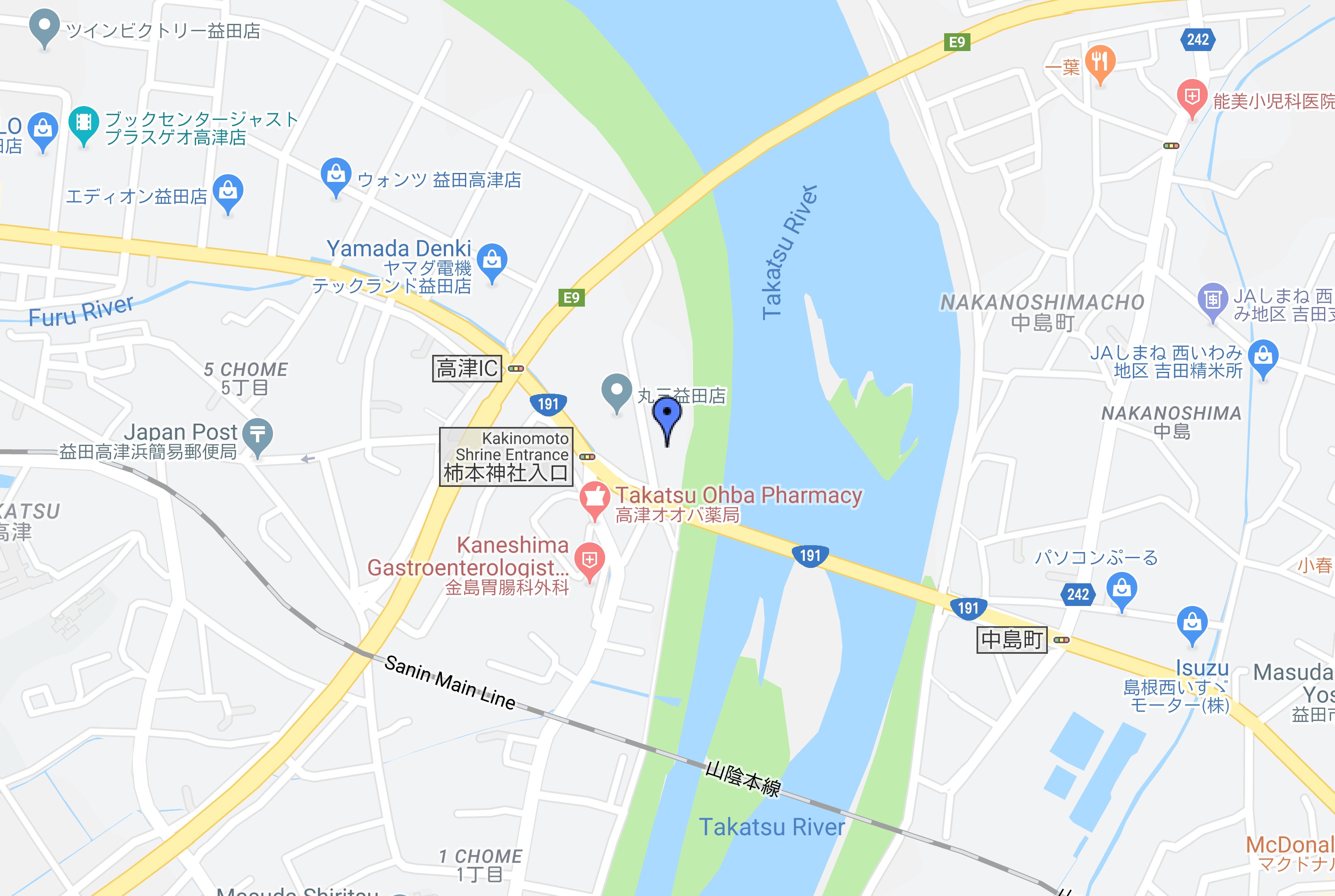 安野畳店地図